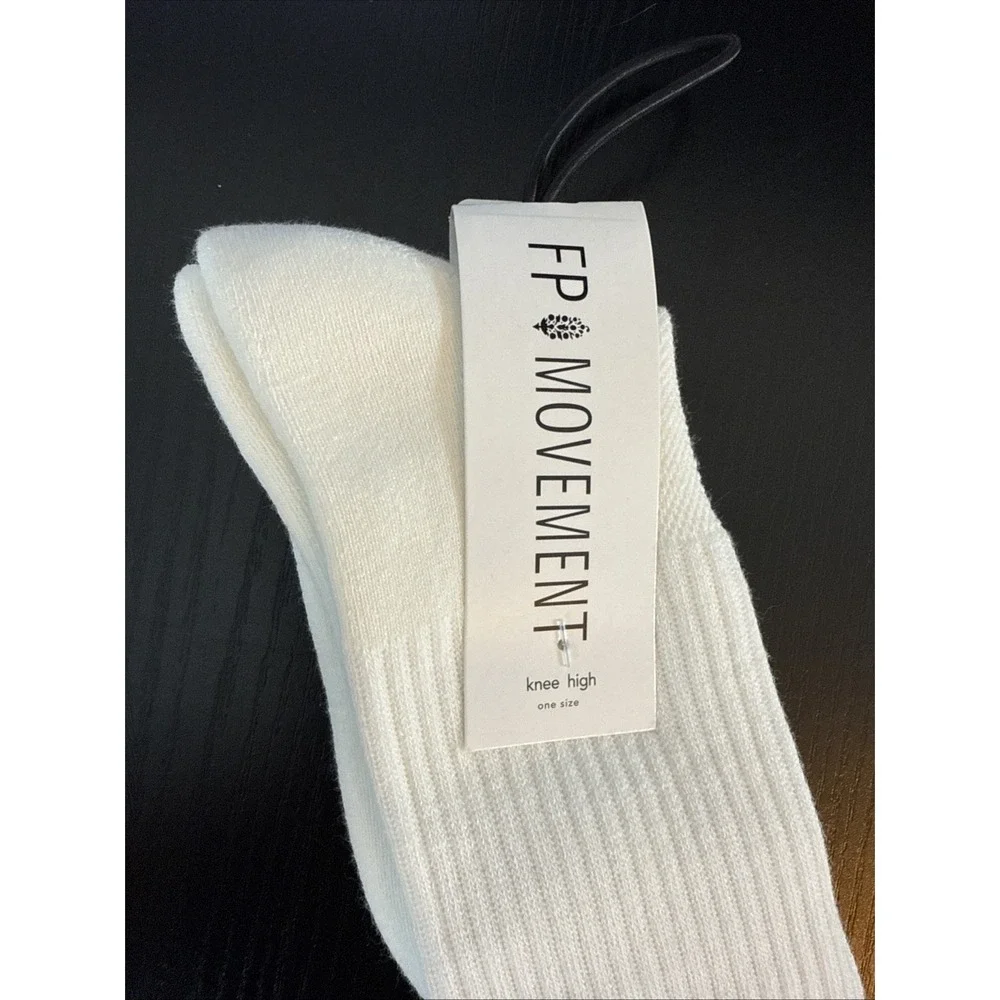 Free People Free Movement Stripe Knee High Gym Cheerleader Coquette Socks NWT OS